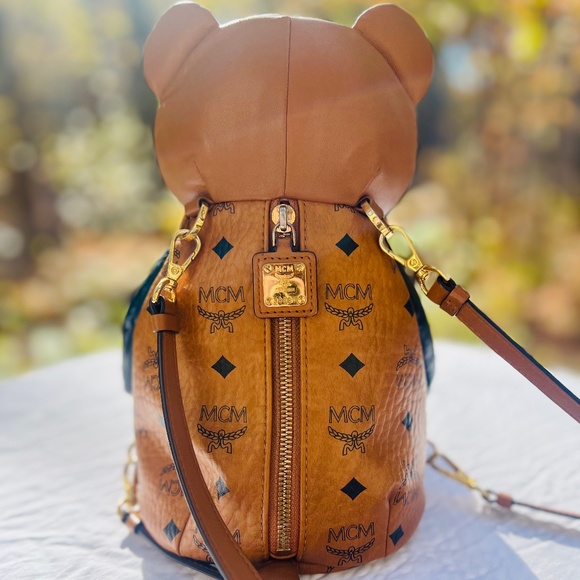 MCM Zoo Bear Backpack in Visetos Leather Mix main image 6